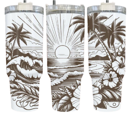 “Hawaiian Sunset” 40oz Tumbler